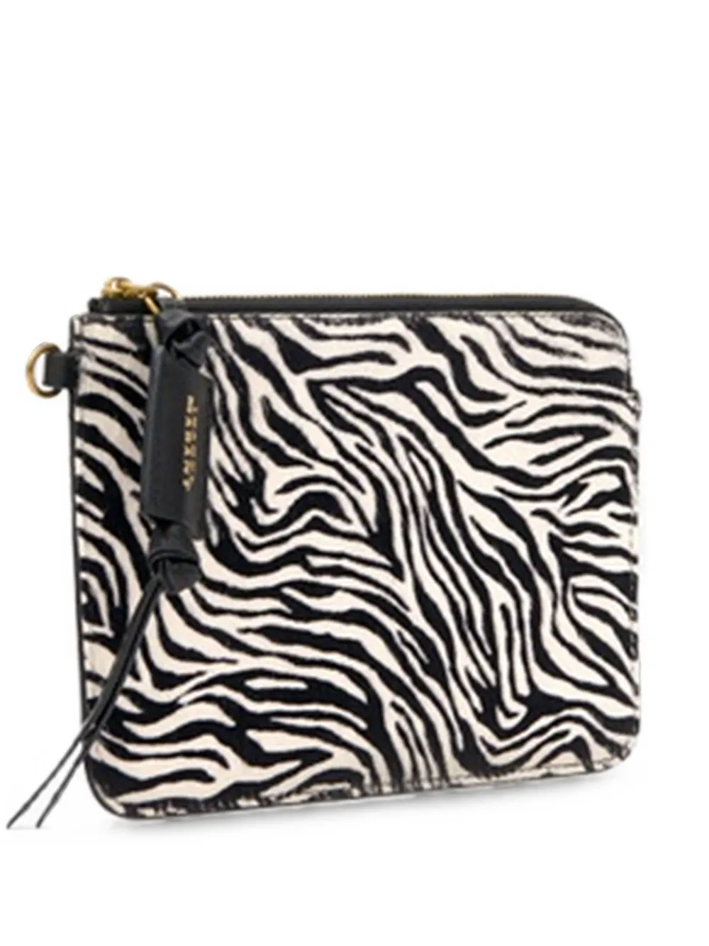 ISABEL MARANT zebra-pattern leather wallet - Bianco