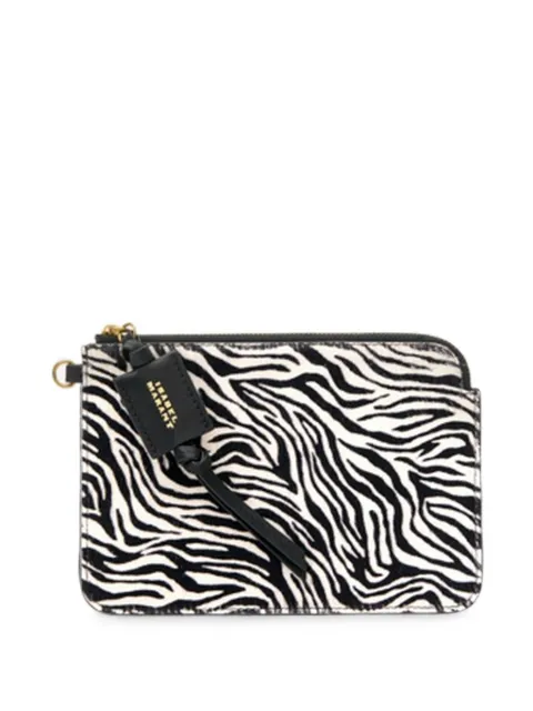 ISABEL MARANT zebra-pattern leather wallet