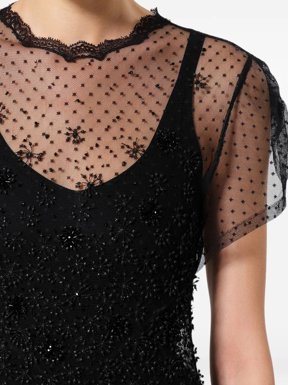 ISABEL MARANT Otalia jurk met kant Zwart