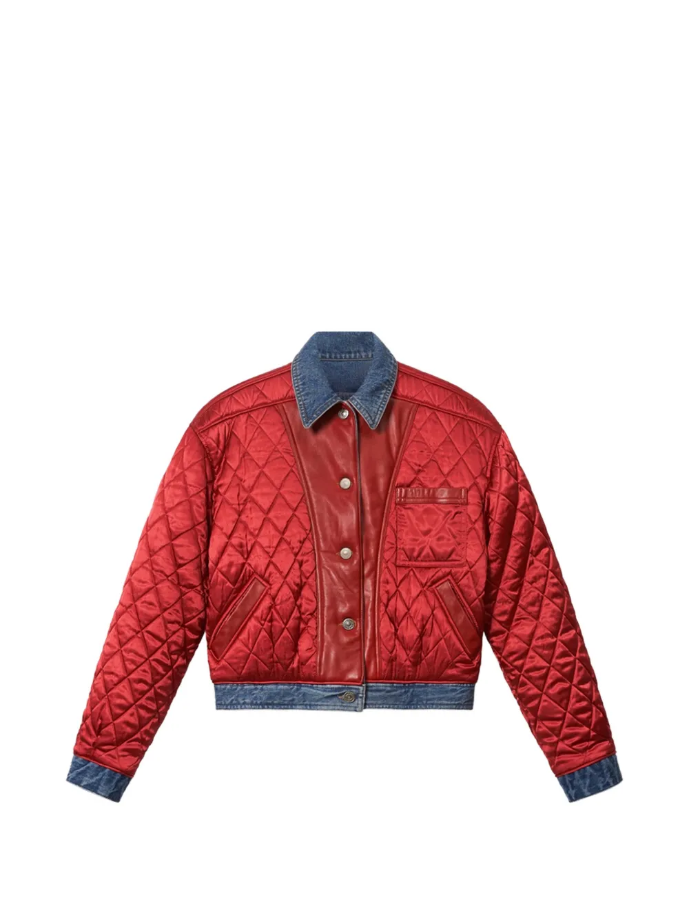 ISABEL MARANT Devyna quilted satin jacket - Rosso