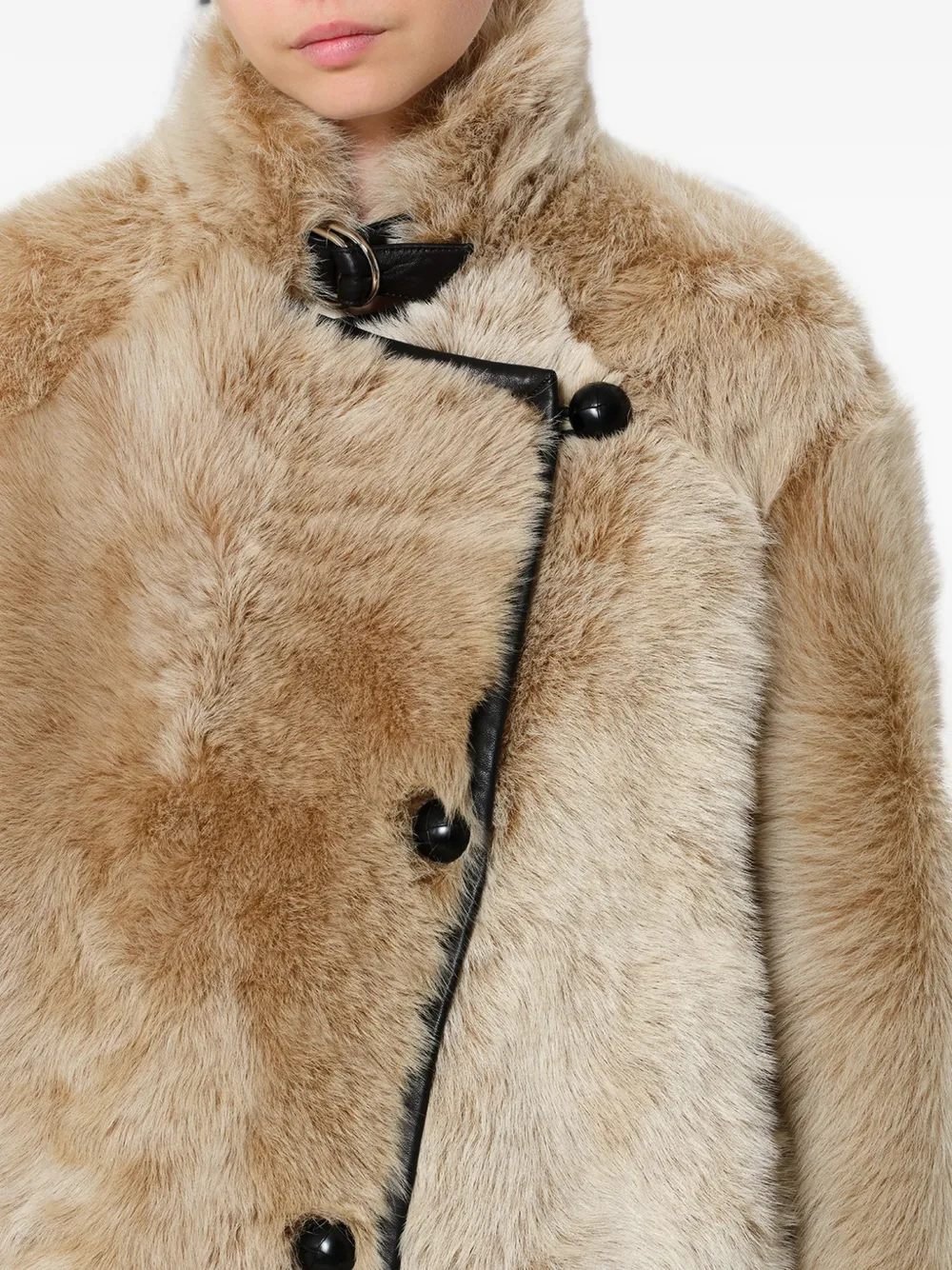 ISABEL MARANT Rema lammy jas Beige