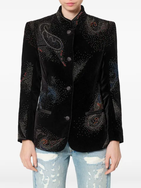 ISABEL MARANT Jaora bead-embellished paisley-print blazer