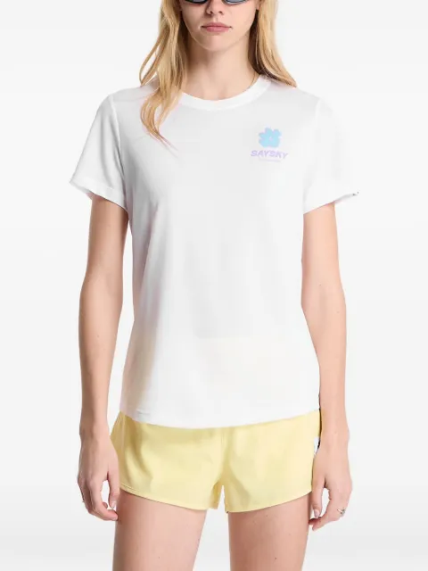 SAYSKY Flower Combat logo-print T-shirt
