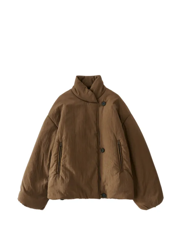 Studio Nicholson Vaner Crinkled Padded Jacket in Brown