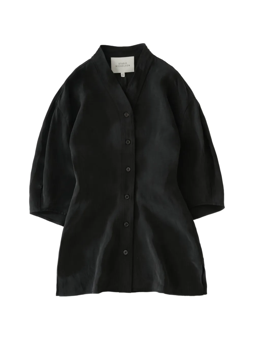 Studio Nicholson Blusa Asti con maniche curve - Nero