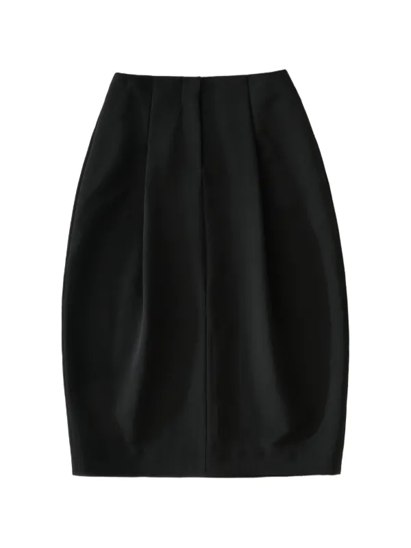 Studio Nicholson Carson SNW Darted Midi Skirt in Black