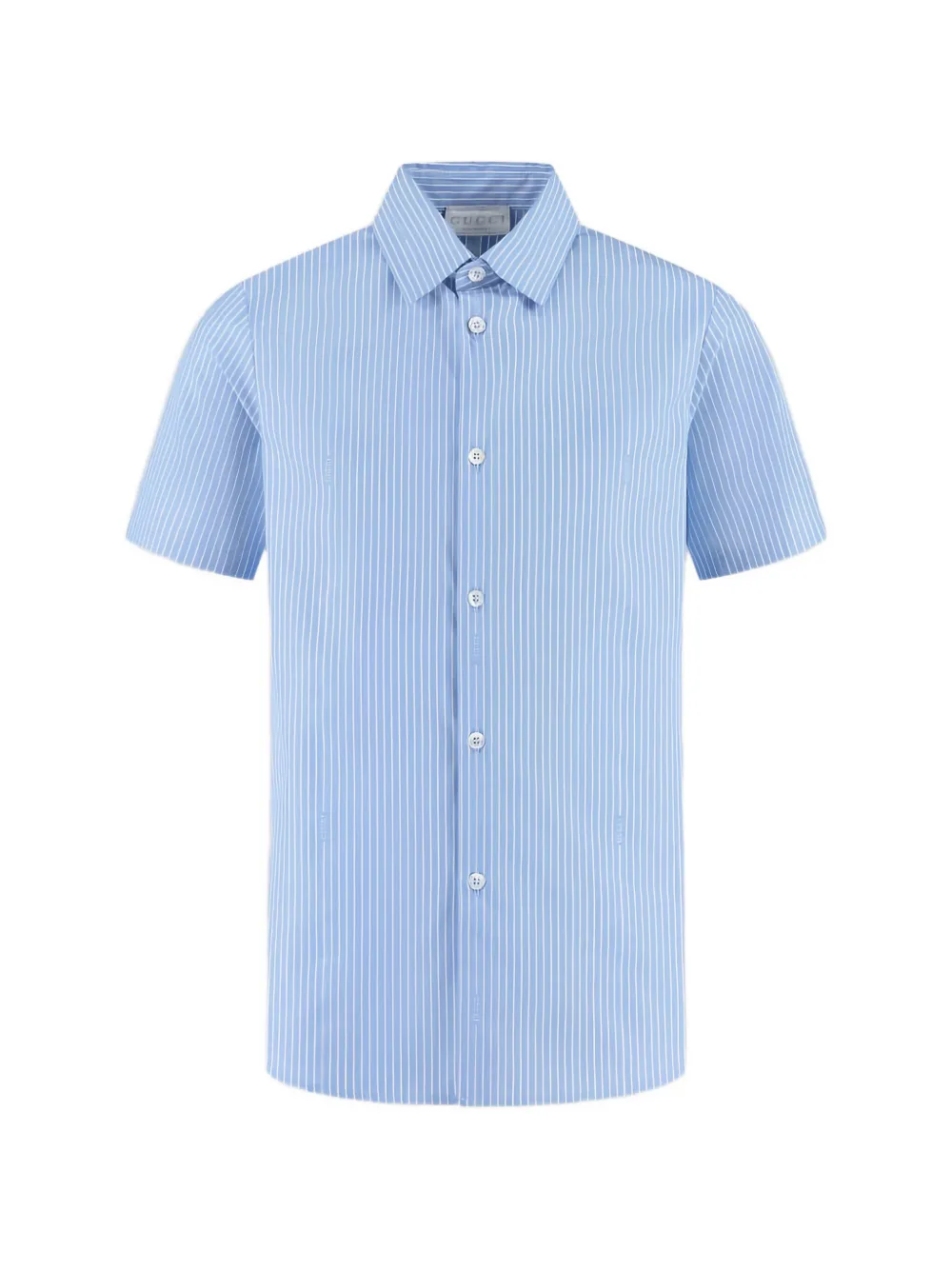 Gucci Kids striped short-sleeve shirt - Blau