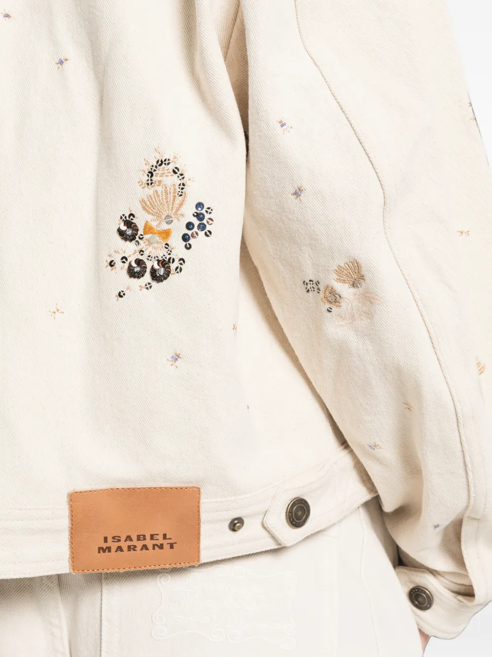 ISABEL MARANT Jack met contrasterende kraag en verfraaiing Beige