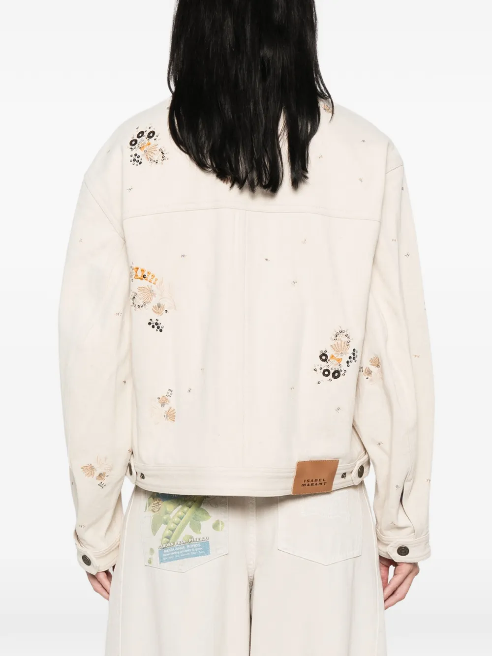 ISABEL MARANT Jack met contrasterende kraag en verfraaiing Beige