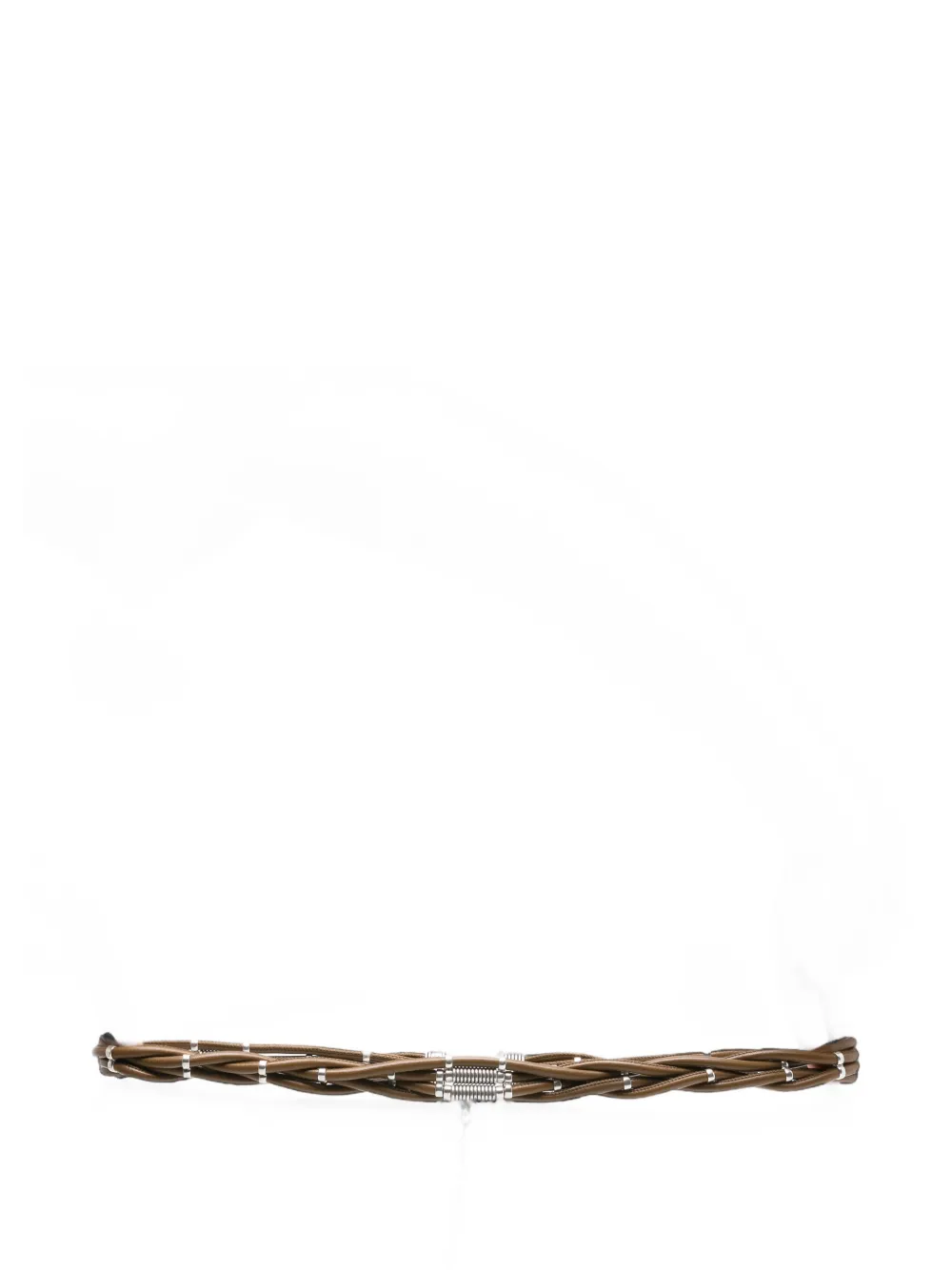 ISABEL MARANT braided leather belt - Marrone