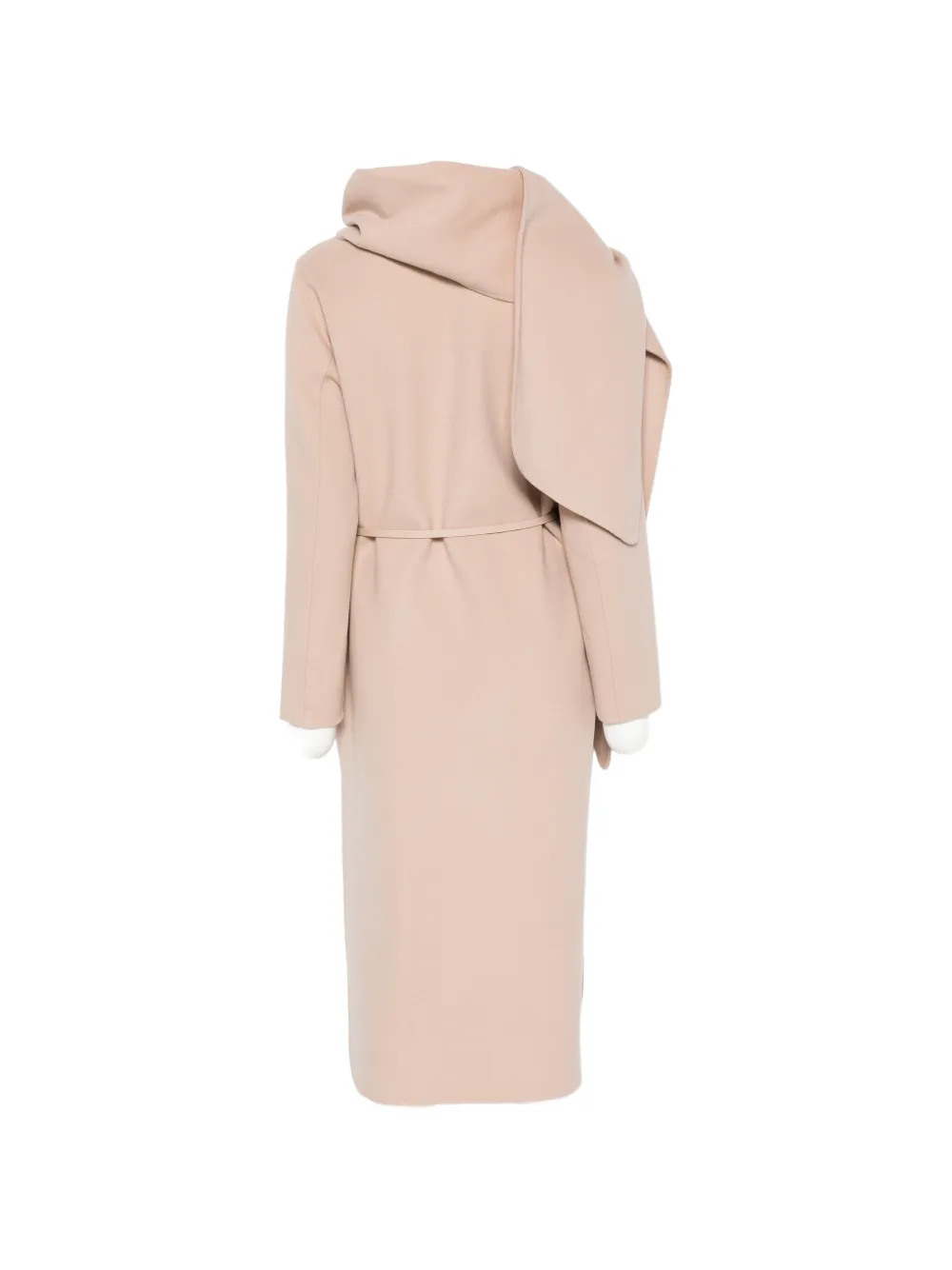 Luisa Cerano Jas met sjaaldetail en ceintuur Beige