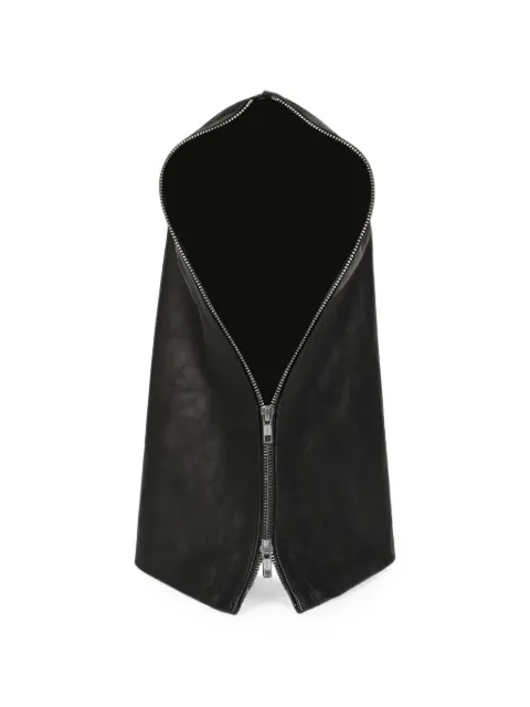 FILTH zip-up leather hoodie