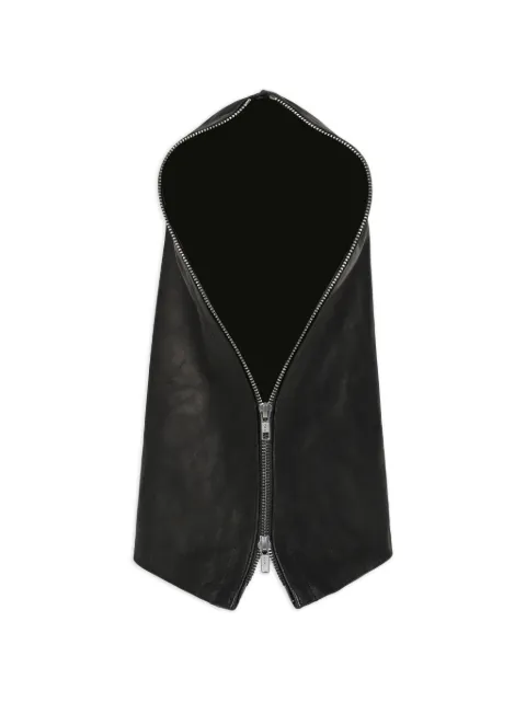 FILTH zip-up leather hoodie