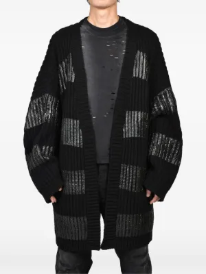 SAINT MXXXXXX x Denim Tears Floral Cardigan | Black | FARFETCH