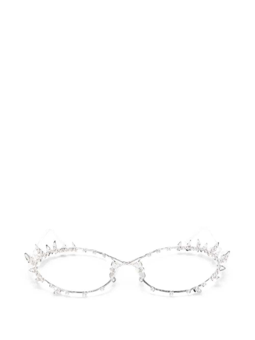 YVMIN crystal-embellished cat-eye sunglasses - Silber