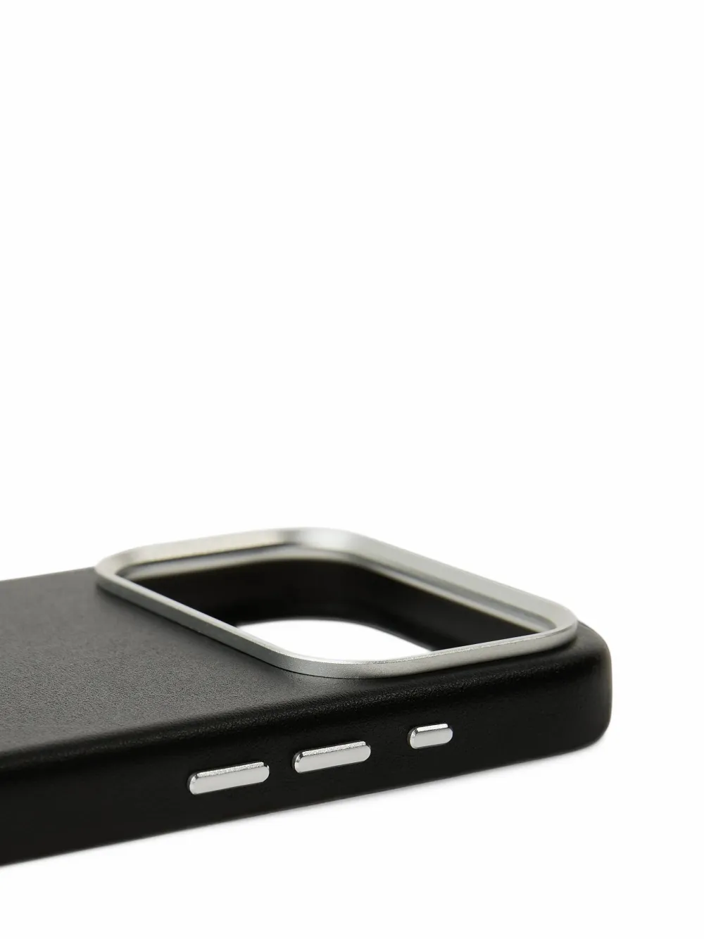 Karl Lagerfeld Ikon technical leather iPhone 17 Pro case Zwart