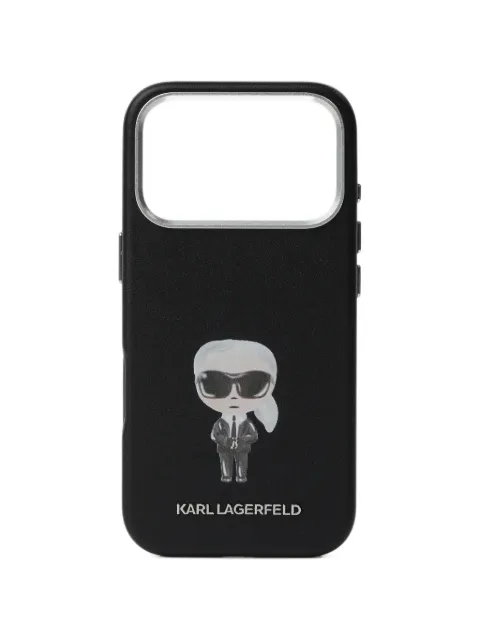 Karl Lagerfeld Ikon technical leather iPhone 17 Pro case
