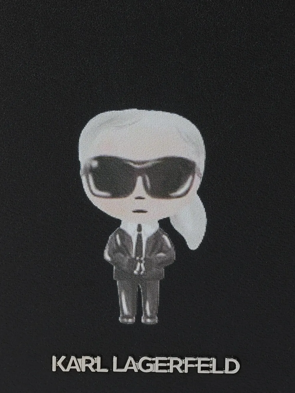 Karl Lagerfeld Ikon technical leather iPhone 17 Pro case Zwart