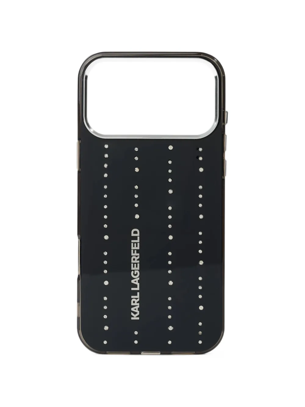 Karl Lagerfeld glitter rhinestone iPhone 17 Pro Max case - Nero