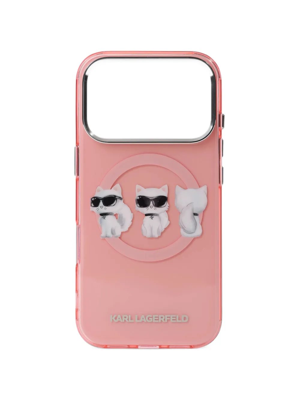 Karl Lagerfeld Ikon Choupette trio iPhone 17 Pro case - Rosa