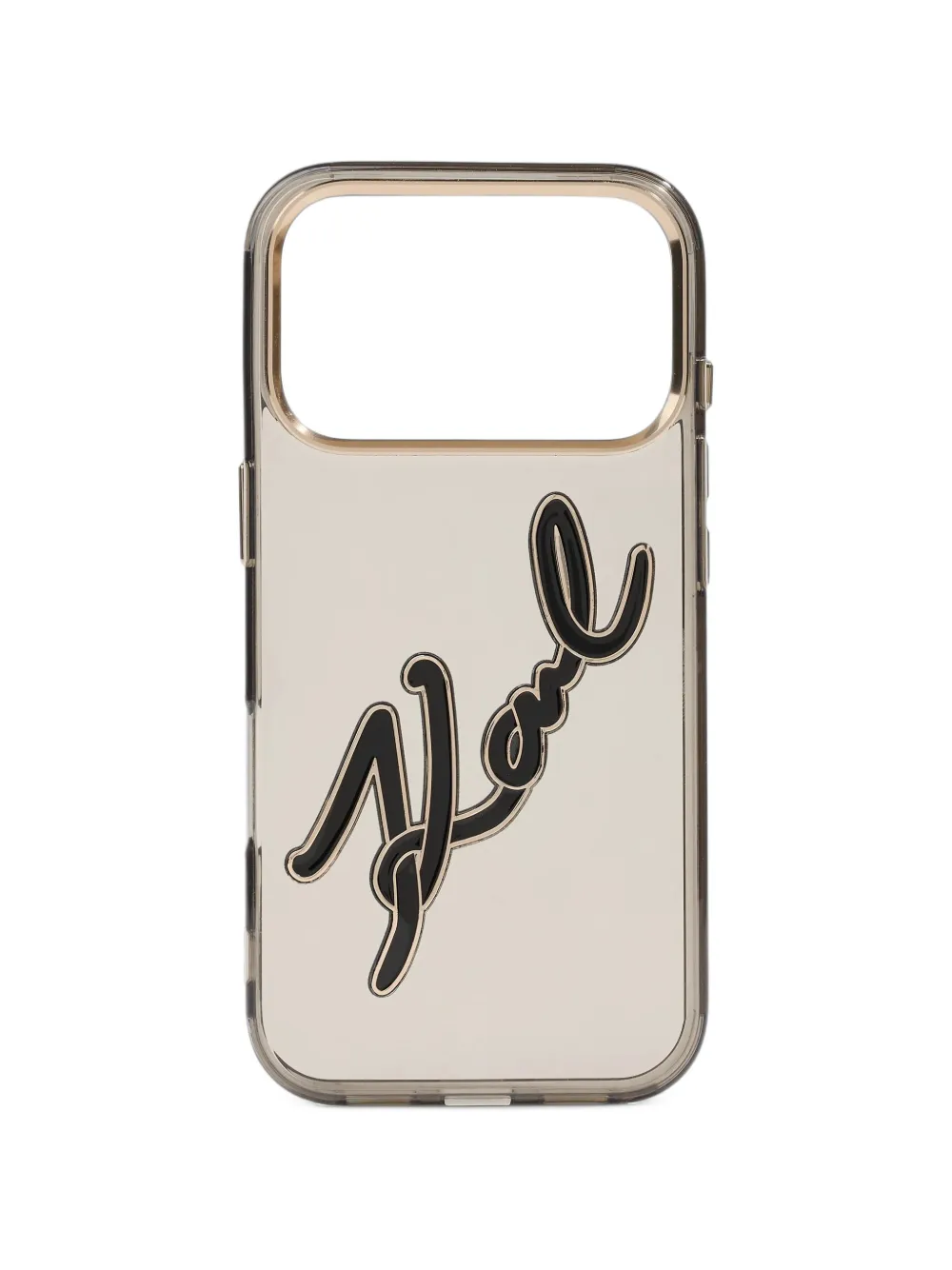 Karl Lagerfeld Signature iPhone 17 Pro case - Toni neutri