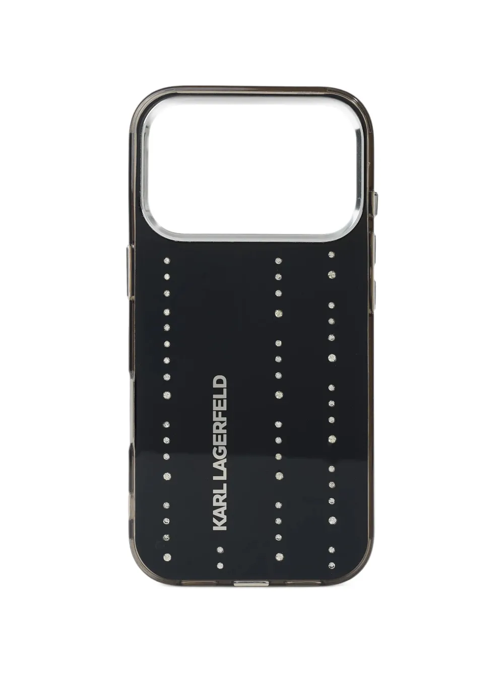 Karl Lagerfeld glitter rhinestone iPhone 17 Pro case - Nero