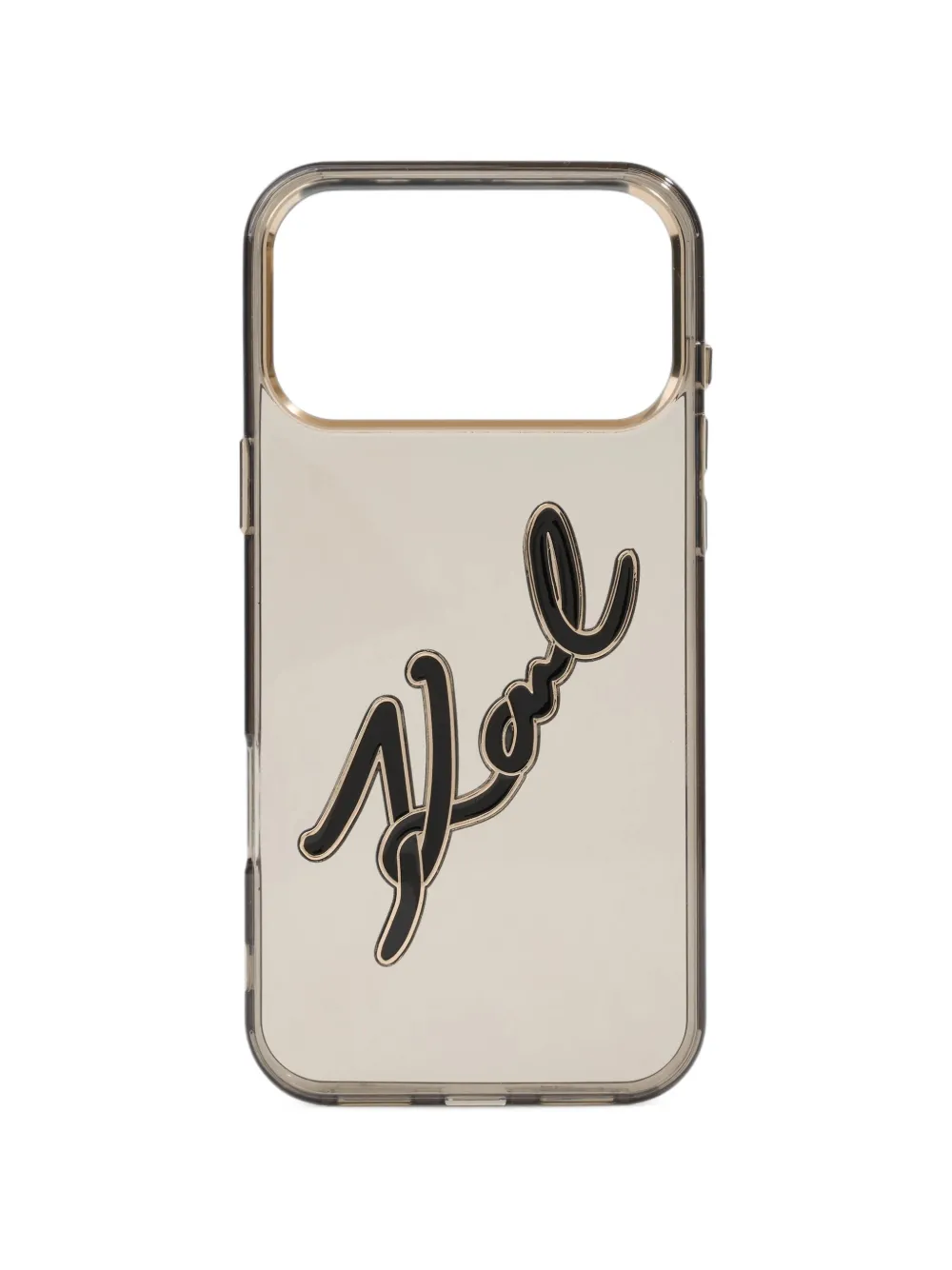 Karl Lagerfeld Signature iPhone 17 Pro Max case - Toni neutri