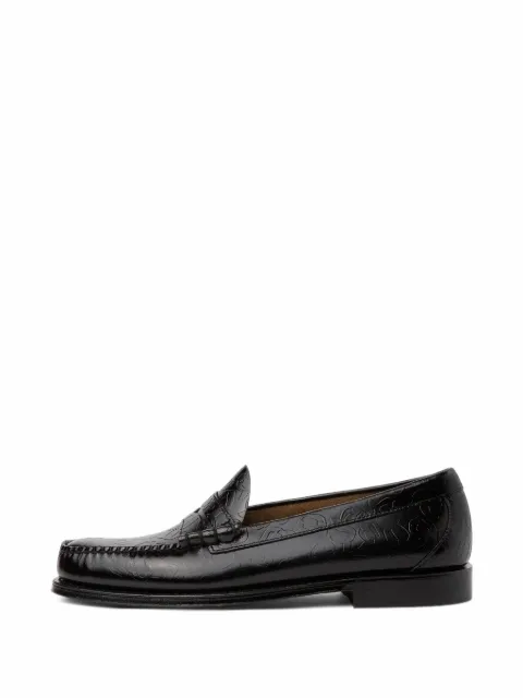Karl Lagerfeld en colaboración con G.H. mocasines Bass de piel grabada