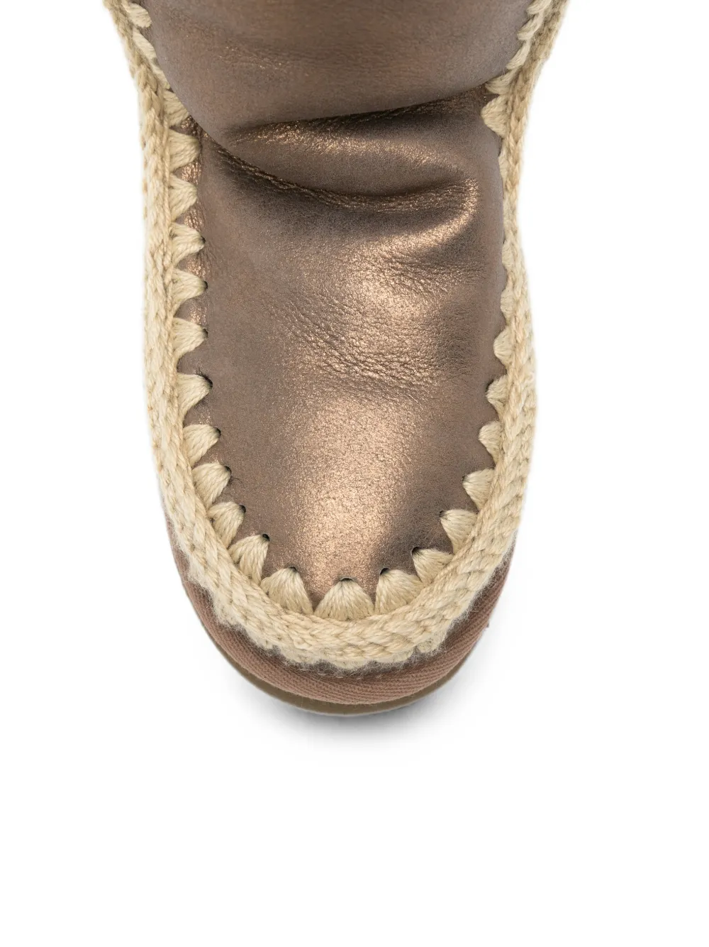 Mou crochet-trim metallic-finish boots Bruin