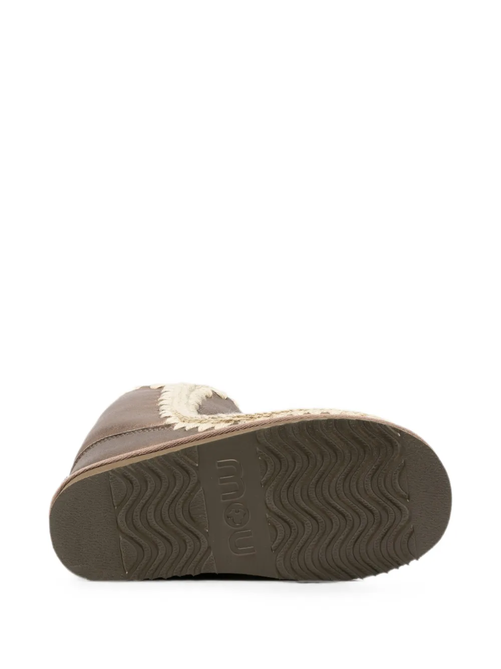 Mou crochet-trim metallic-finish boots Bruin