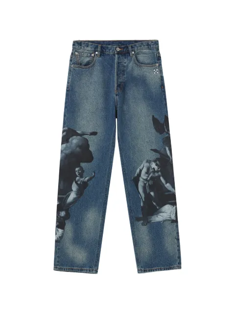 Off-White 图案印花牛仔裤