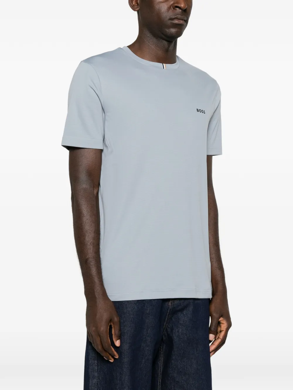 BOSS T-shirt met logoprint Grijs