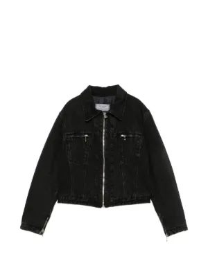Ader Error contrast-stitch zip-up Jacket | Black | FARFETCH