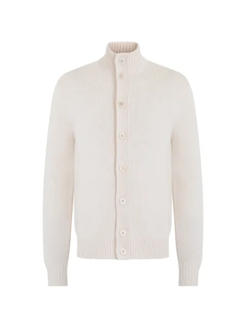 slowear button-up high-neck cardigan