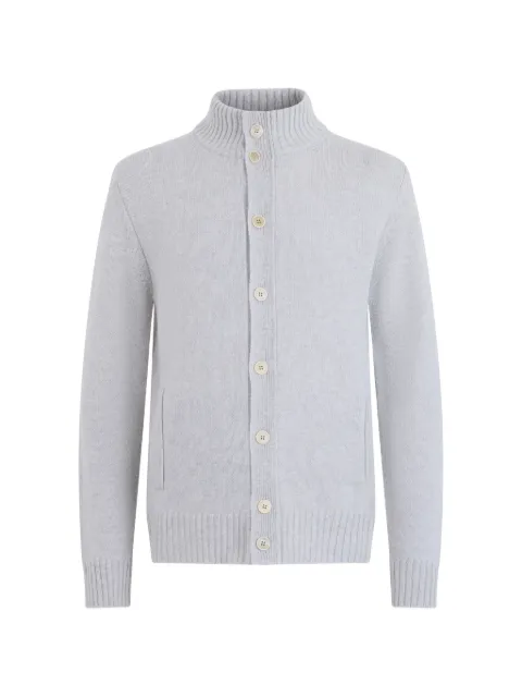 slowear high-neck button-up cardigan