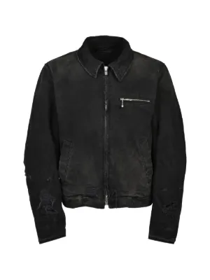 Giorgio Brato ジップ スエードジャケット | ブラック | FARFETCH JP