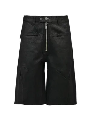 Nanushka Doxxi Vegan Leather Bermuda Shorts | Black | FARFETCH