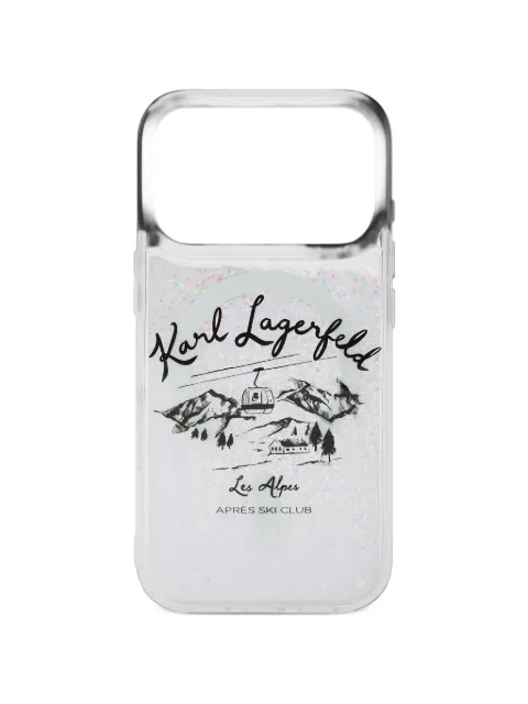 Karl Lagerfeld coque pour iPhone 17 Pro Apres Ski à paillettes