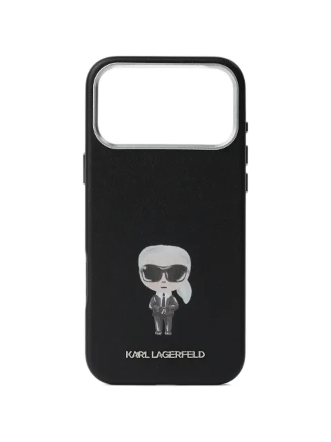Karl Lagerfeld Ikon PU leather iPhone 17 Pro Max case