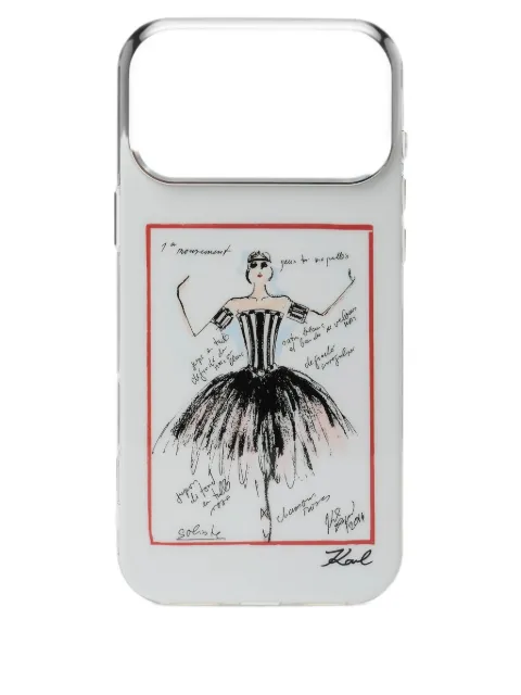 Karl Lagerfeld Sketches iPhone 17 Pro Max case