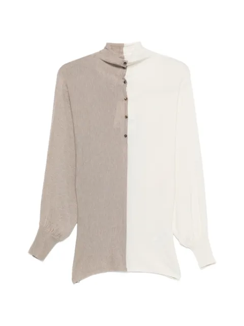 Jacquemus two-tone draped top