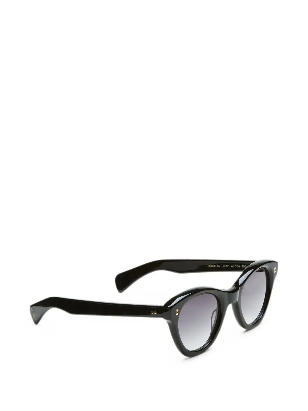 Fortela Audreyn Round-frame Sunglasses in Black, view 2