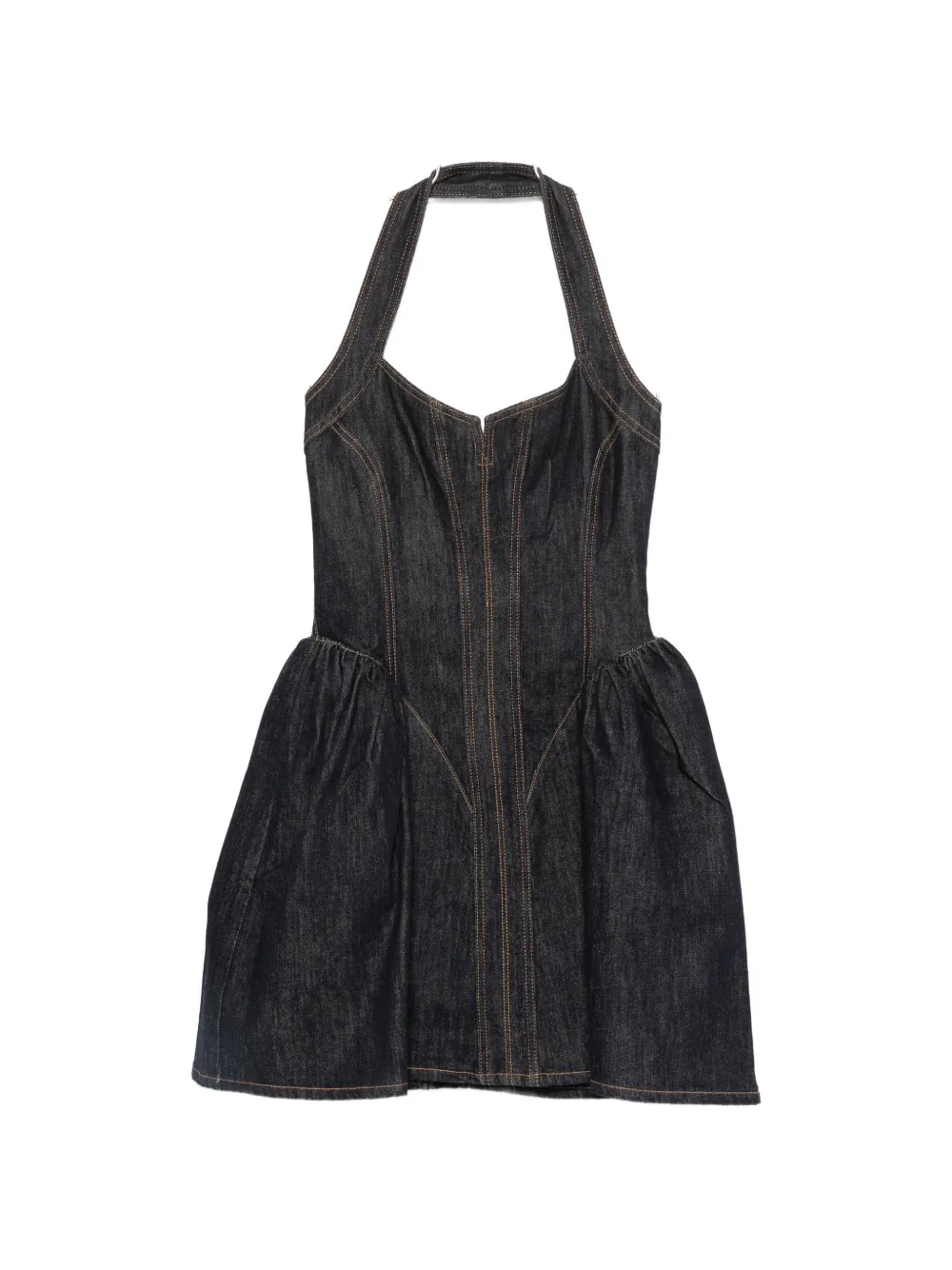 Self-Portrait halterneck corset-style mini dress - Blau