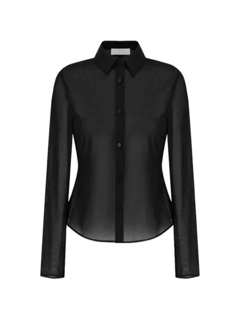 Amomento sheer slim-fit shirt