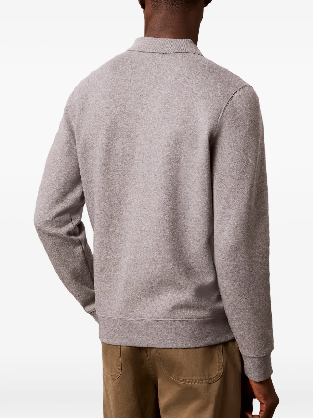 Calvin Klein Sweater met geborduurd logo Grijs