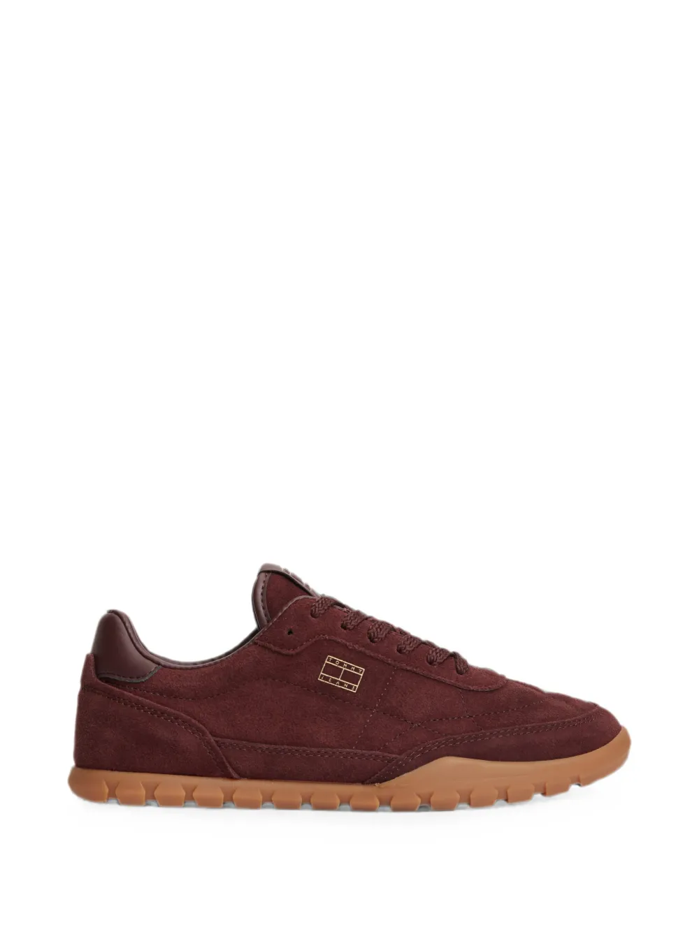 Tommy Hilfiger suede logo-plaque sneakers - Rot