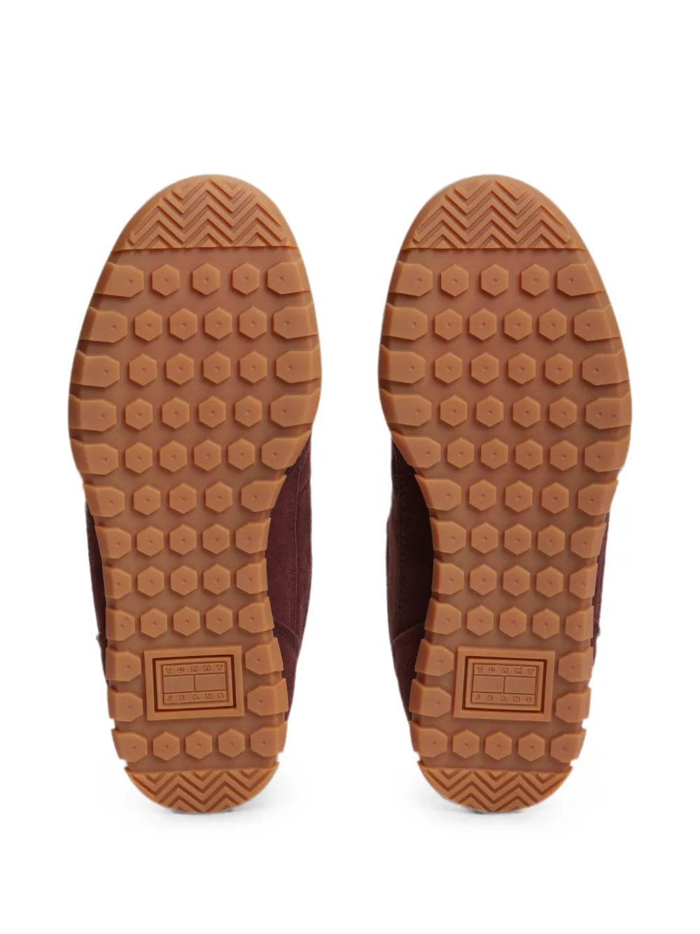 Tommy Hilfiger suede logo-plaque sneakers Rood
