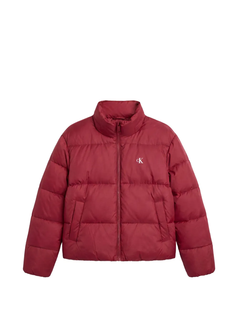 Calvin Klein Gesteppte Kapuzenjacke - Rot