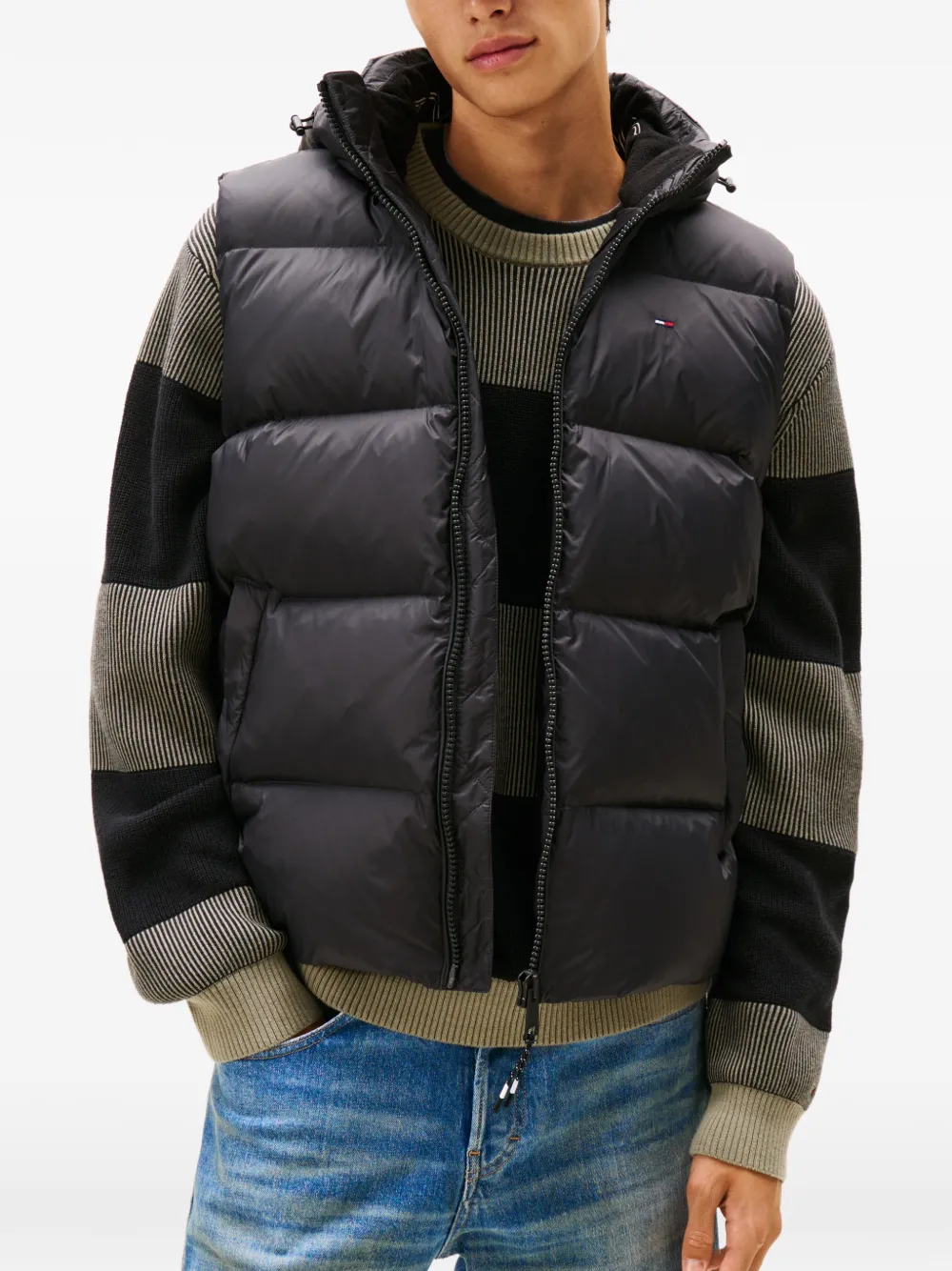 Tommy Hilfiger Bodywarmer met capuchon Zwart