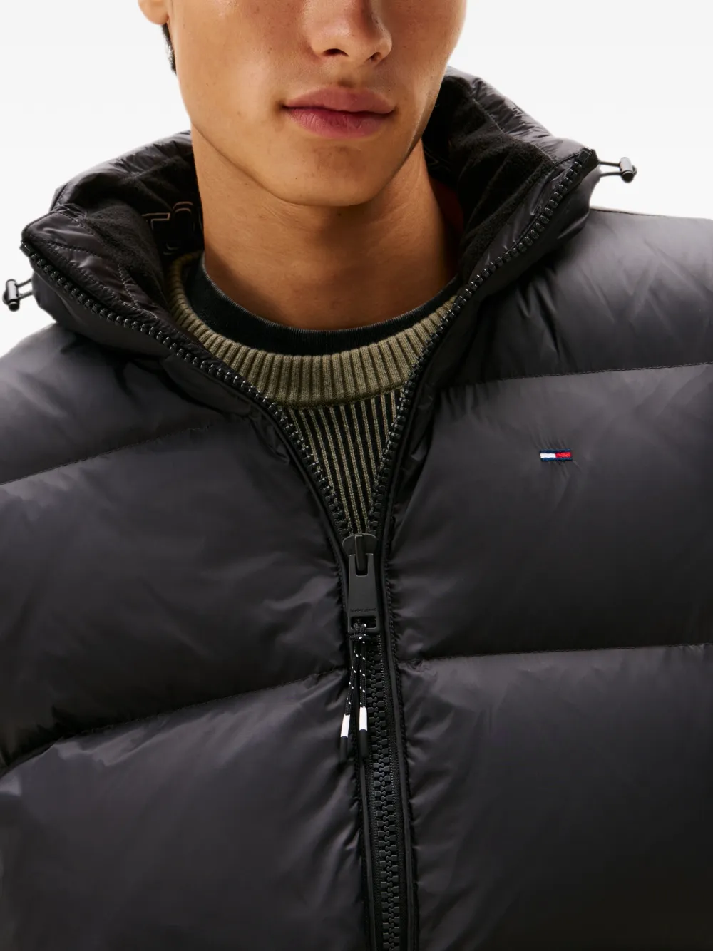 Tommy Hilfiger Bodywarmer met capuchon Zwart